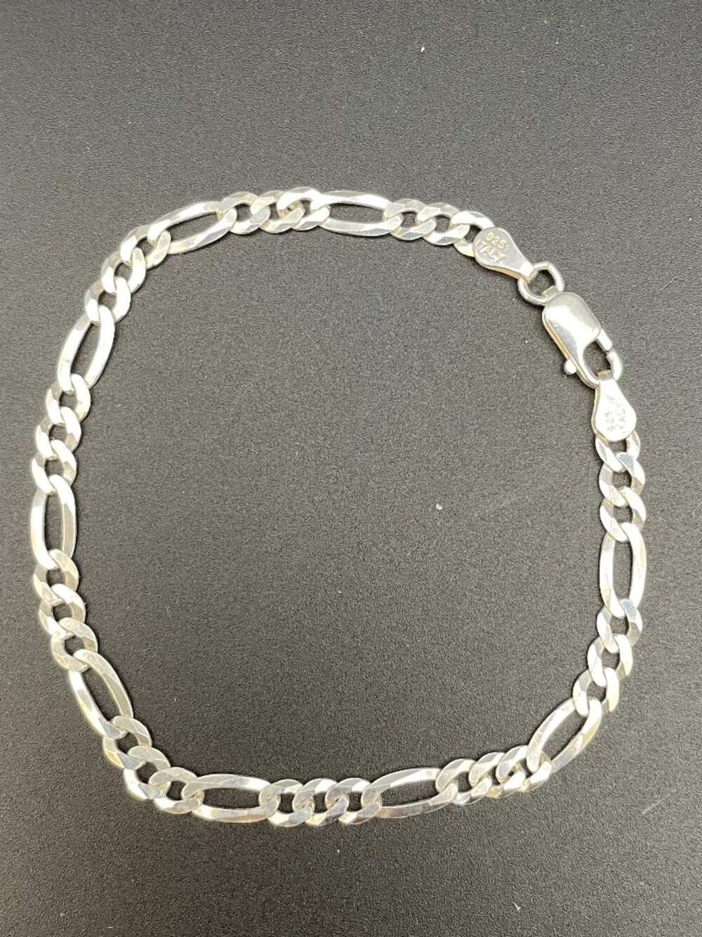 Sterling Silver Figaro Link Bracelet.